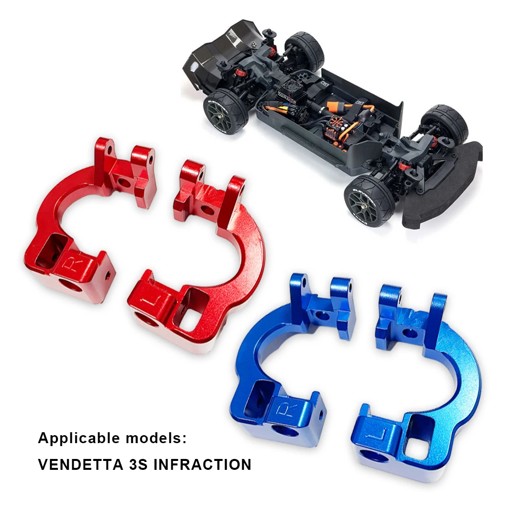 RCGOFOLLOW 0.125 Aluminum Alloy Heavy Weights C Hubs RC Upgrade Part Caster Blocks For ARRMA VENDETTA RC Car Part Blue