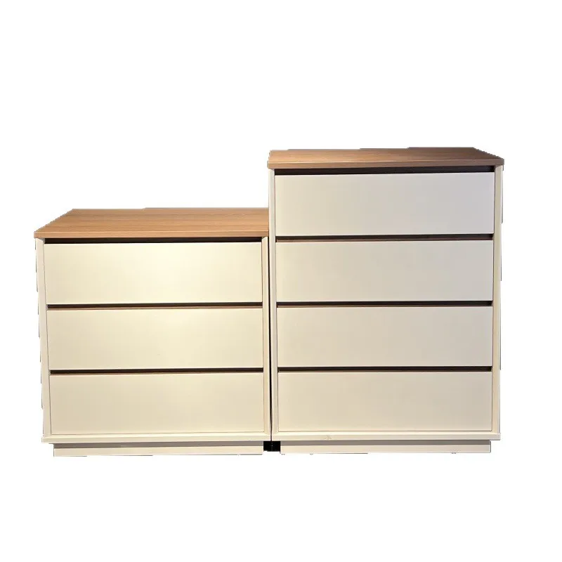 Concealed lockers, three or four chest cabinets, combination bedroom, light luxury drawer cabinet, solid wood storage, bedside s