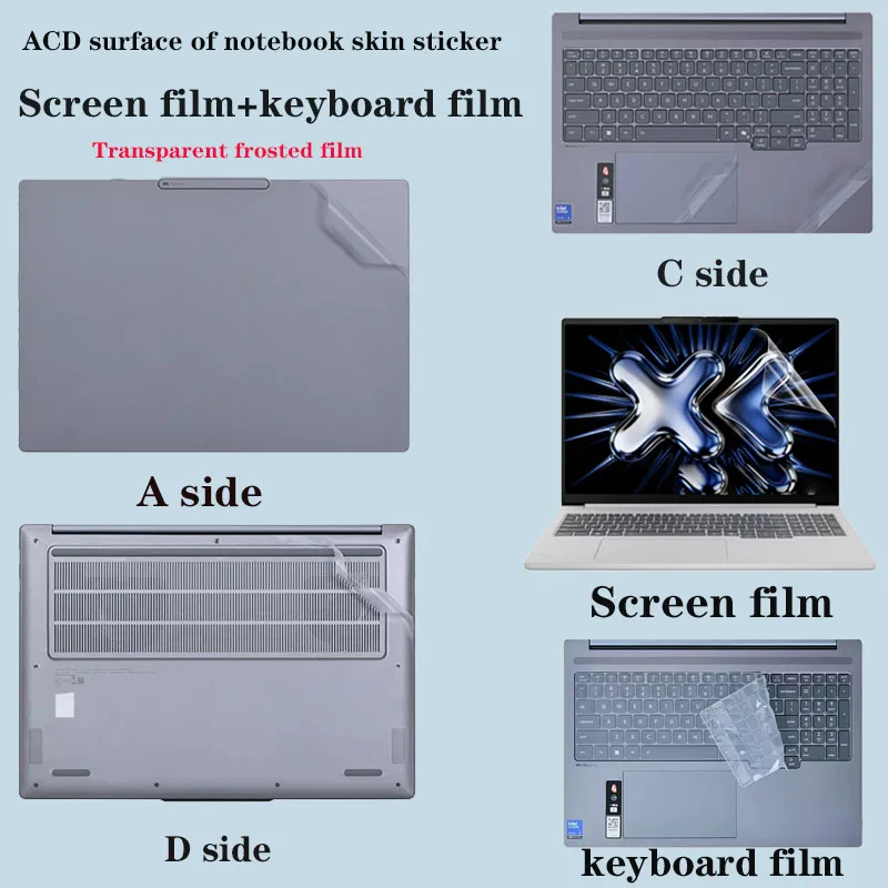 For Lenovo IdeaPad Slim 5 16IPH11 16AGP11 Laptop 16AKP10 transparent body skin sticker frosted scratch-resistant protective film