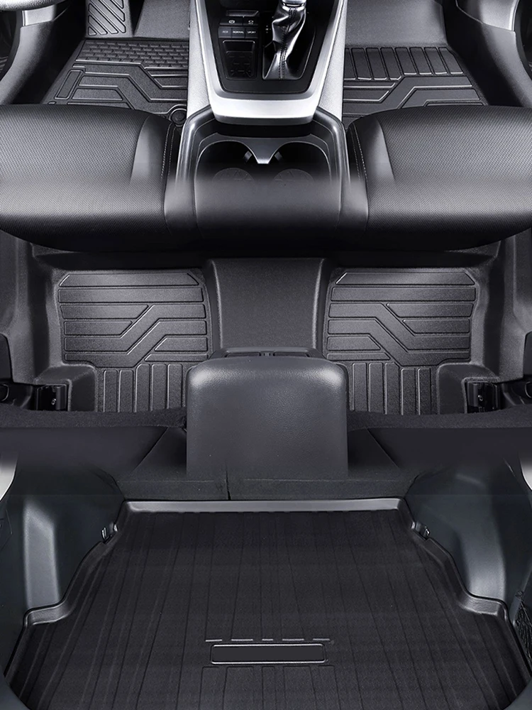 Gummi-Autofußmatten-Set für Toyota RAV4 2022 Wasserdicht Dropshipping-Zentrum Innenzubehör 100% Passgenau Leder-Teppiche – Detail 2