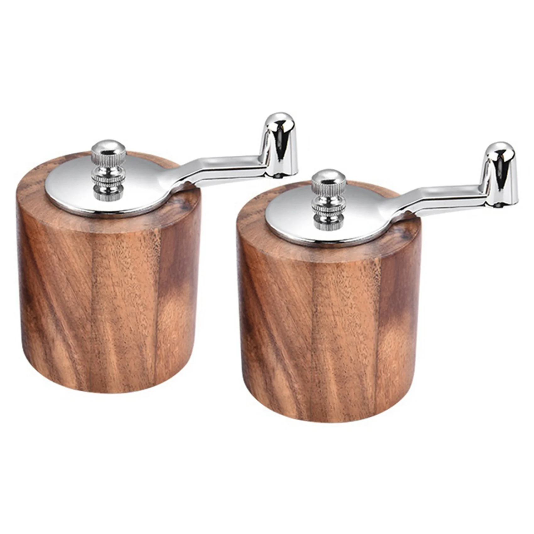 REST 2X Pepper Mill, Hand Crank Wood Pepper Grinder with Classic Handle and Adjustable Ceramic Rotor