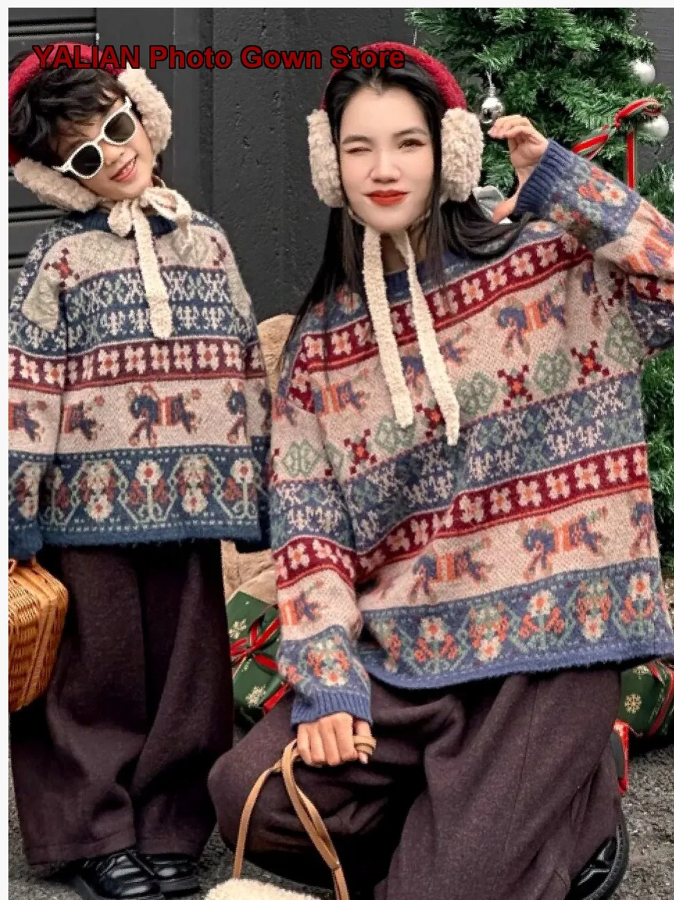 Parent-Child Set Round Neck Loose Fit Casual Two-Piece Set