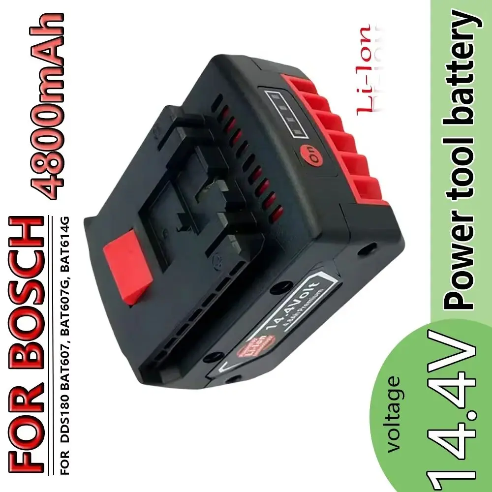 

14.4V 4800mAh Latest Upgrade BAT614 Pack for Bosch Electric Drill Screwdriver BAT607 BAT614G Replace Li-ion Battery
