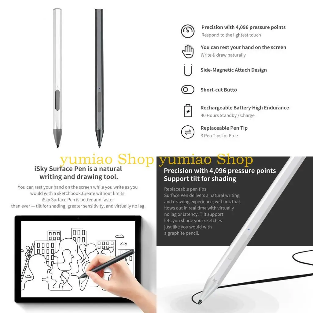 

587B Tablet for Touch Screen Pen for Xiaoxin Pad P11 11.5" Rechargeable TB-J706F with 3 Tips Sensitive