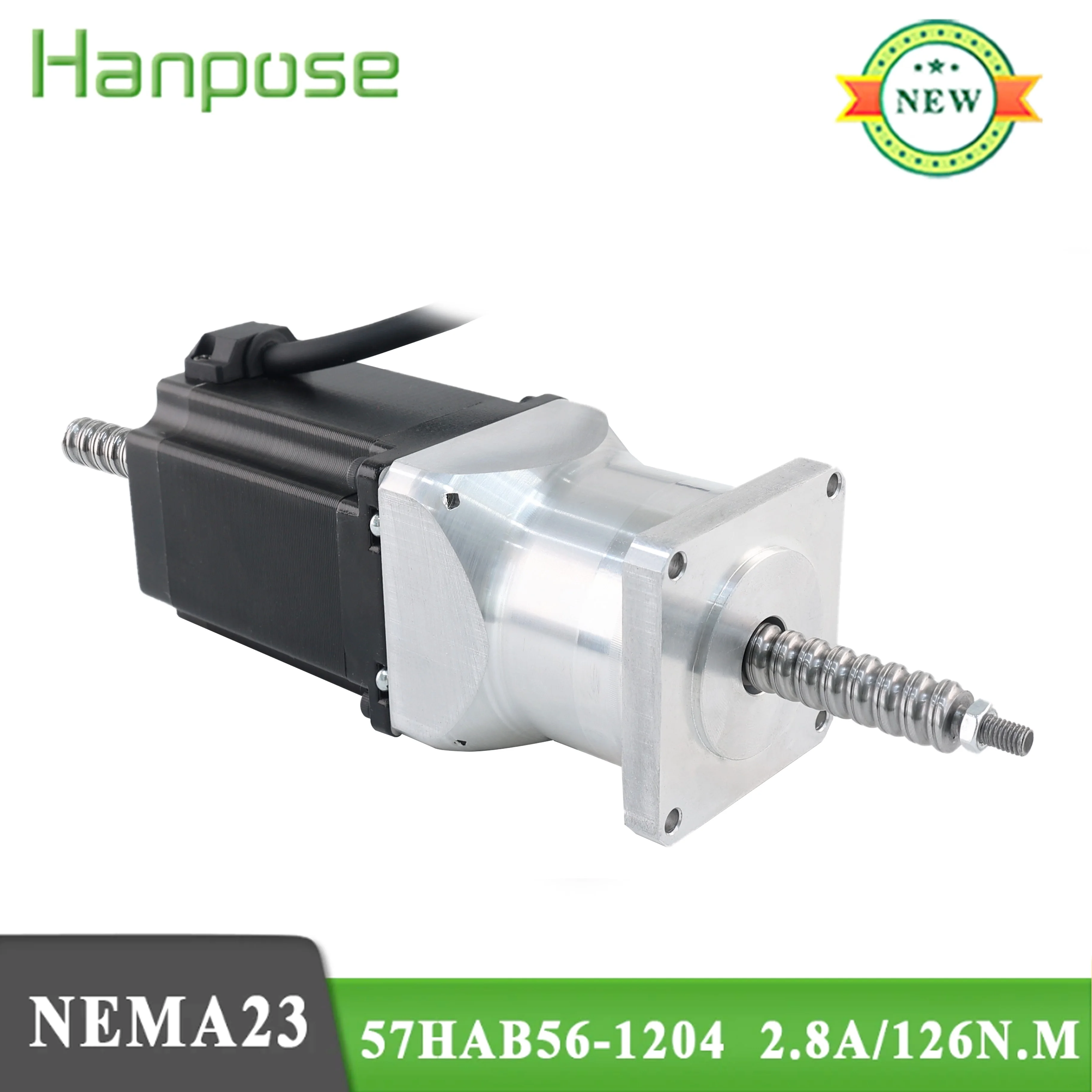 NEMA23 stepper motor 76mm 57HAB56-SFU1204 126N.CM 2.8A 300mm for CNC worm wheel edging machine 57 Through ball screw motor