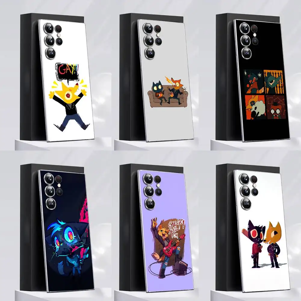 

N-Night in the Woods Mae Borowski Gregg Lee Phone Case For Samsung S21,S24,S30,S10,S22,S25,S23,S10,PIus,Ultra,5G,FE,lite Clear