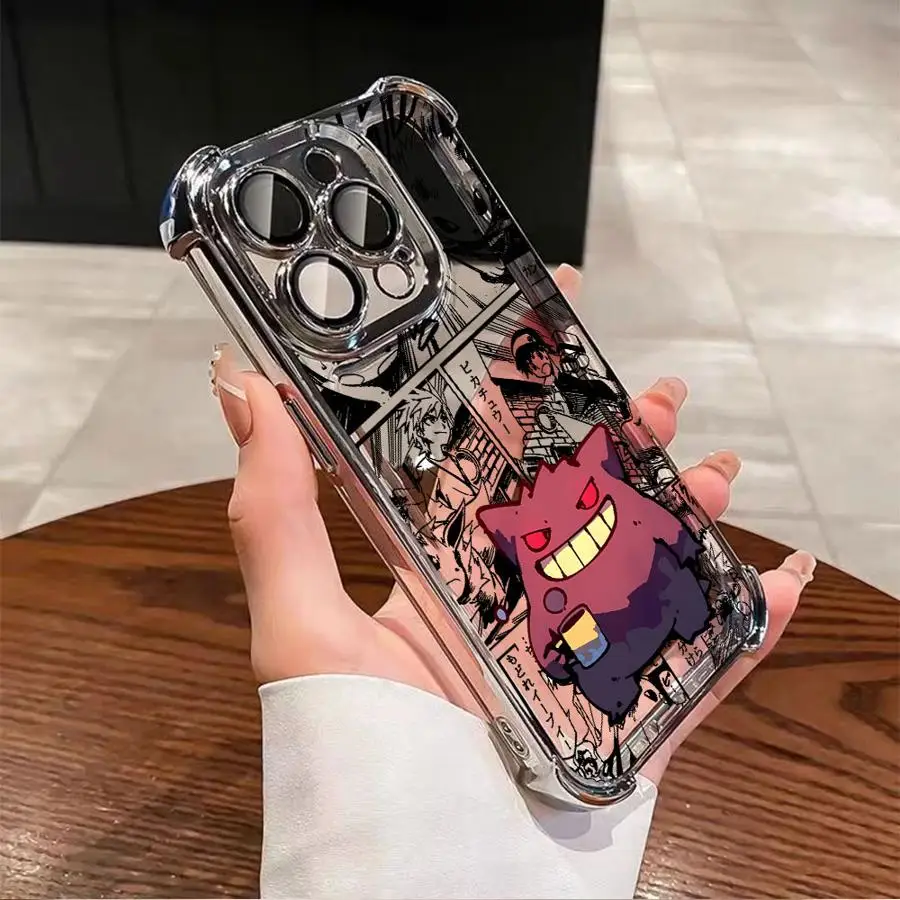 ポケモン ゲンガー ソフトケース 背面カバー Apple iPhone XS 16+ 15+ 12 14 Plus 15 13 11 16 Pro Max対応