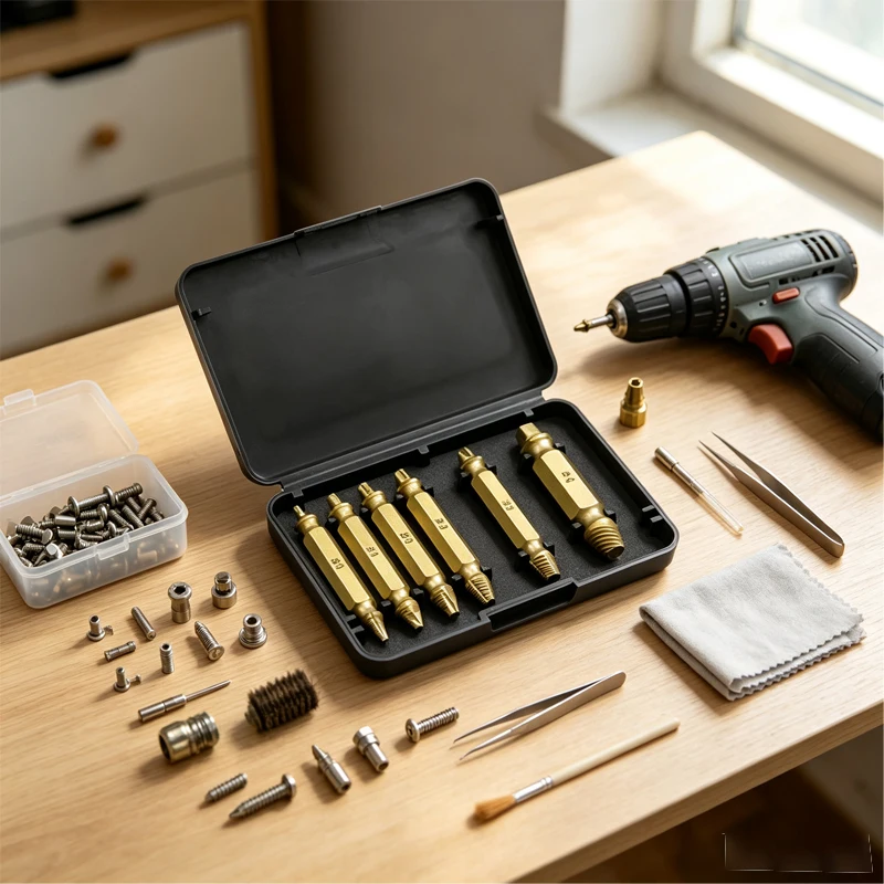 Damaged Broken Screw Extractor Drill Bit Set Stripped Broken Screw Bolt Remover Extractor Easily Take Easy Out Demolition Tools