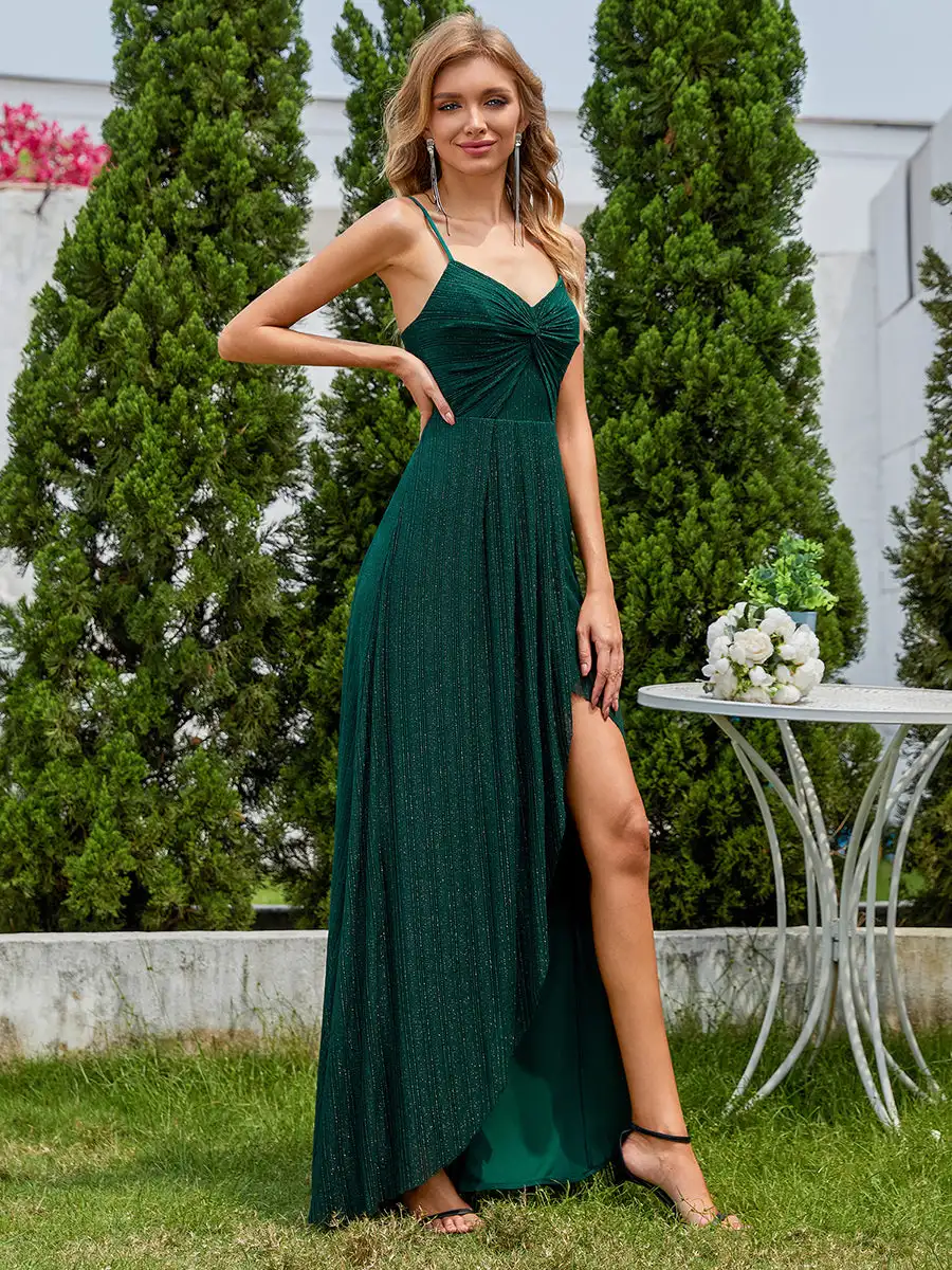 baziiingaaa-party-dress-graceful-split-pleated-empire-waist-v-neck-floor-length-chiffon-dresses-with-shimmer-evening-dresses
