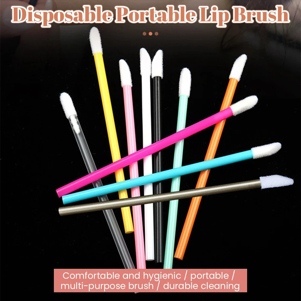 50PCS Disposable Lip Brush Eyelash Makeups Microbrush Lash Extension Mascara Applicator Lipstick Wands Set Cosmetic Makeup Tools