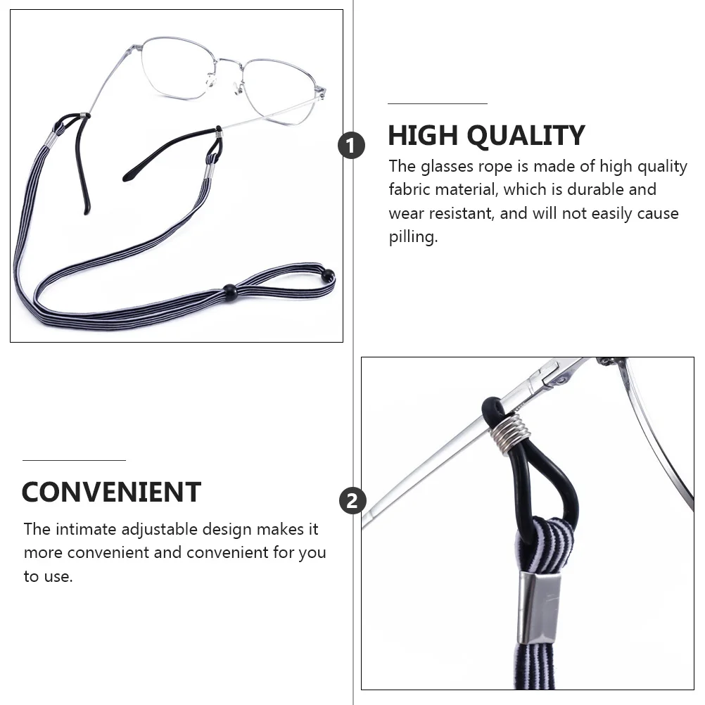 

4 Pcs Sports Glasses Rope Fixed Accessories Eye Chain Adjustable Lanyard Elastic Running Sunglasses