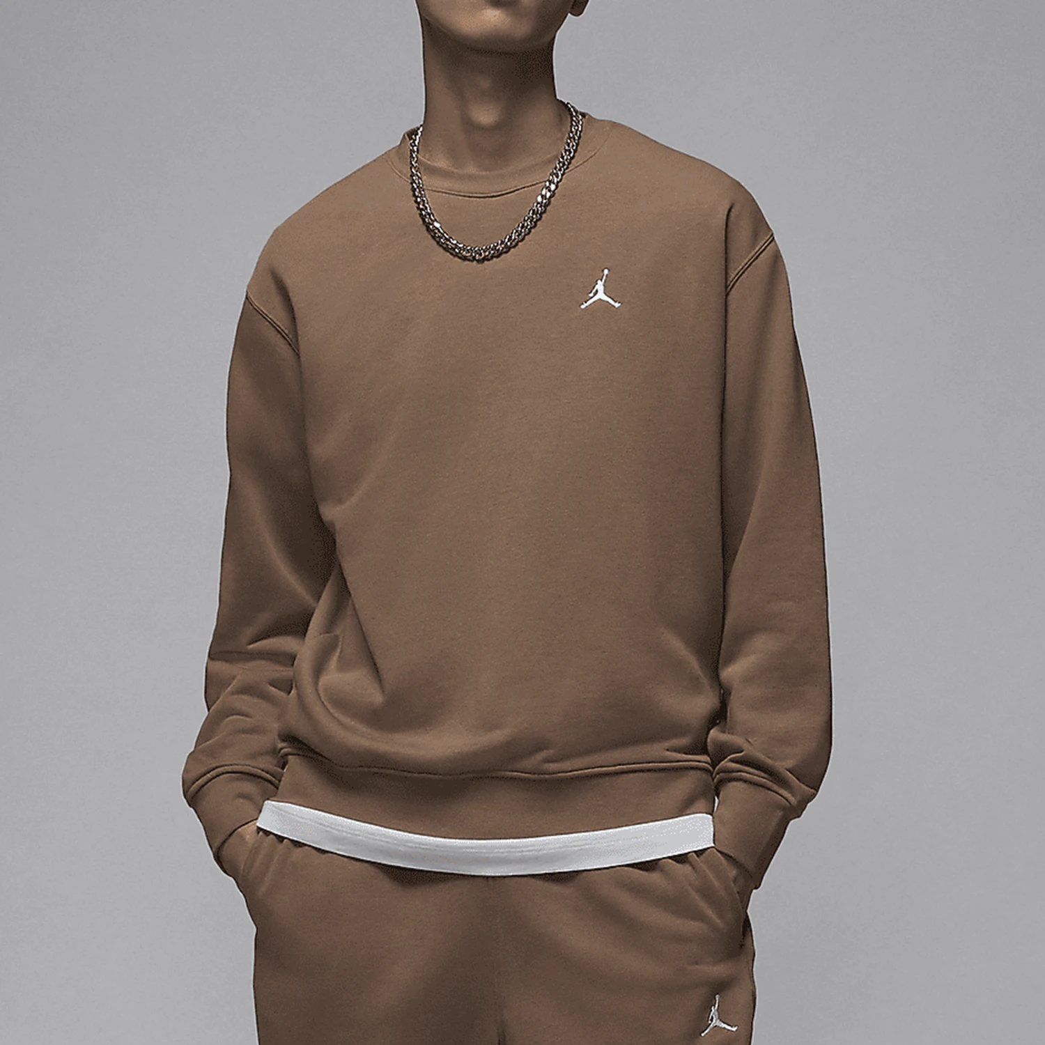 سترة بغطاء للرأس كاجوال للرجال من Nike Official JORDAN برقبة دائرية فضفاضة FV7296-223 #1