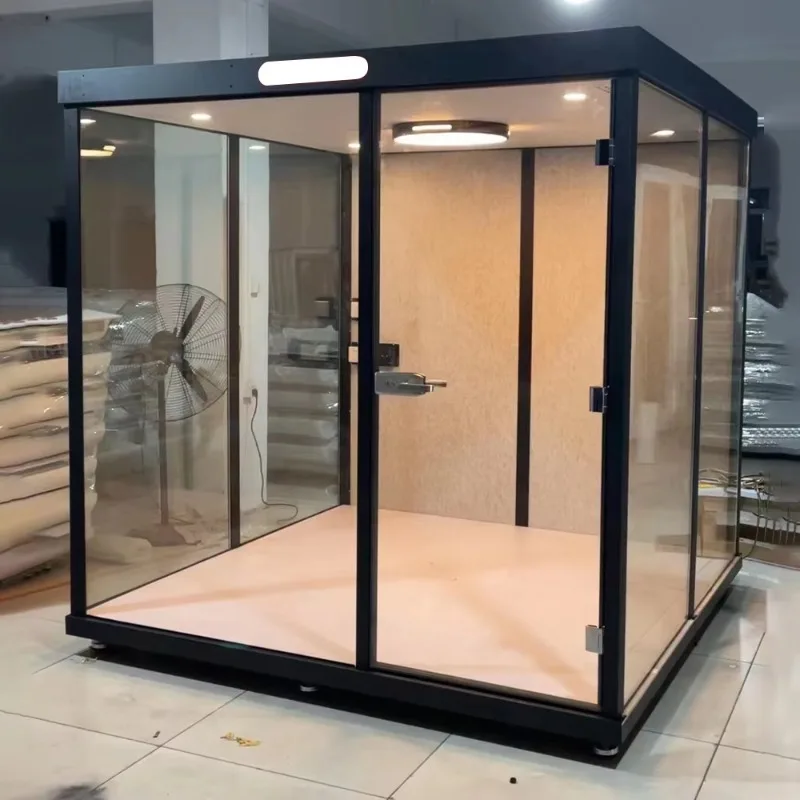 Modular Design Office Cubicles Indoor and Outdoor Silent Soundproof Phone Booths Prefabricated Office Conference Booth Partition