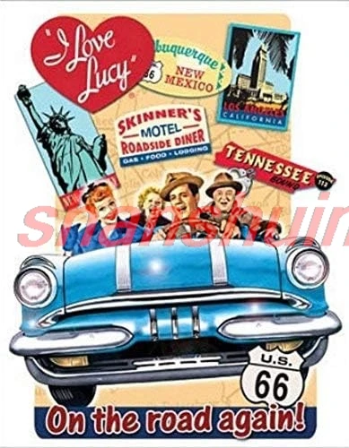 Tin Sign Lucy - On The Road Again 8X12 ALI