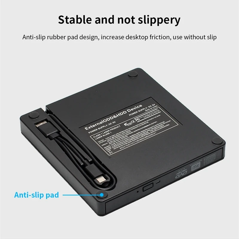 DVD External USB3.0 Reader CD Player Burner Optical Disk Drives For PC Laptop Notebook