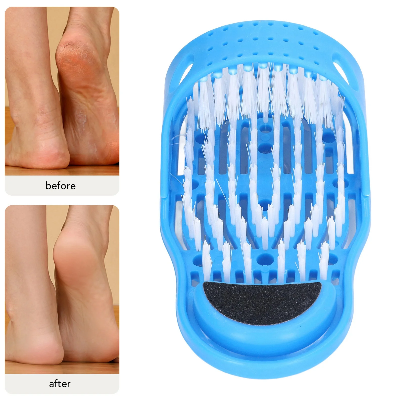 Simple Feet Cleaner PVC Material Remove Dead Skin Relieve Pressure Improve Blood Circulation Shower Foot Scrubber for Bathroom