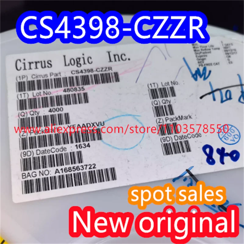 10PCS  New original CS4398-CZZR CS4398-CZZ package TSSOP28 2-channel 120dB audio DAC chip