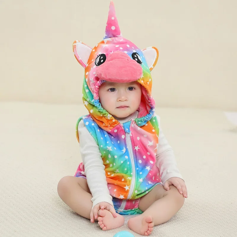 MICHLEY Giraffe Baby Romper Bodysuit Sleeveless Newborn Clothes Infant Toddler Clothing Halloween Photography Prop For Boy Girls