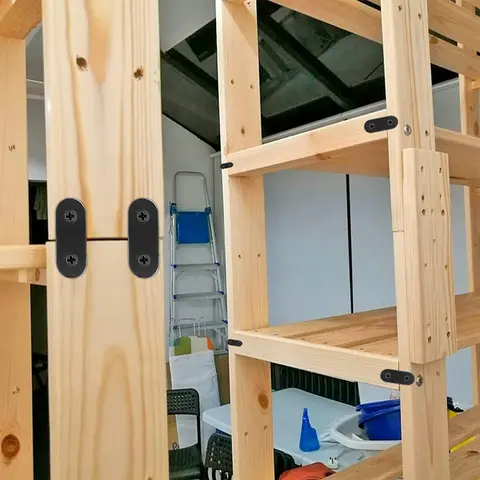 2/4/10 st platt metallfäste rostfritt stål L-formade hörnfästen 90 graders rätvinkelkopplingar för trämöbler 12 best sales träkoppling - №4