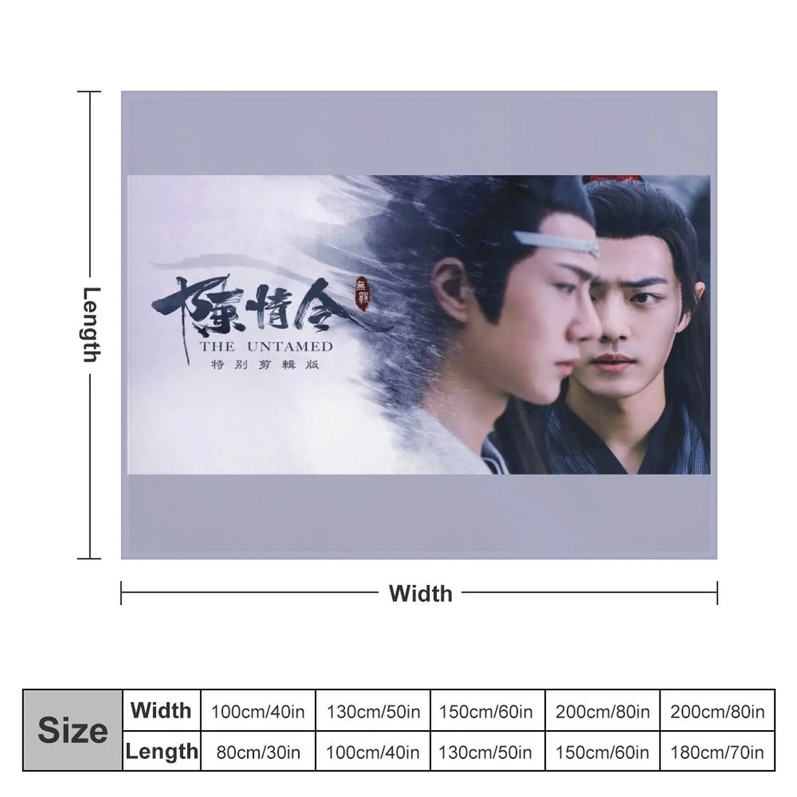 kdrama bln the untamed poster Throw Blanket Weighted decorative Flannels Blankets