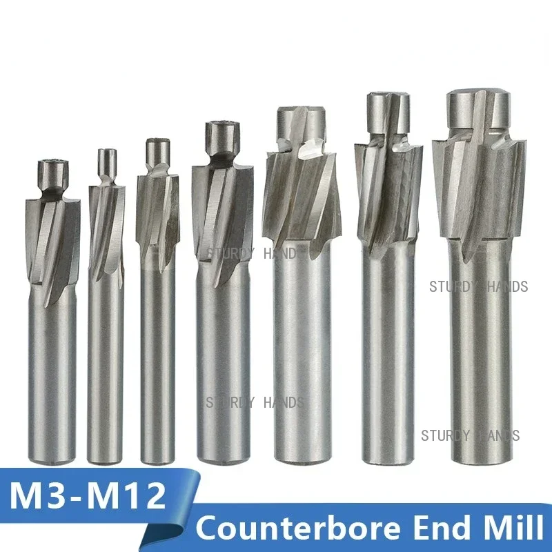 

M3-M12 Countersunk End Mills Guided Slotting Tools CNC Engraving and Milling Drill Bits Hardware Accessories