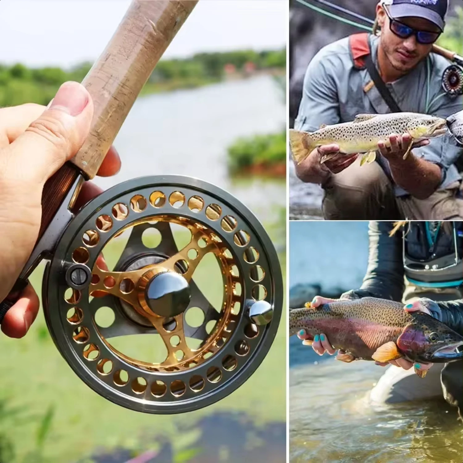 Full Metal Fly Fishing Reel 5/6 7/8 WT Large Arbor with  Aluminum Alloy Spool Fly Fishing Reels  Trout Fishing