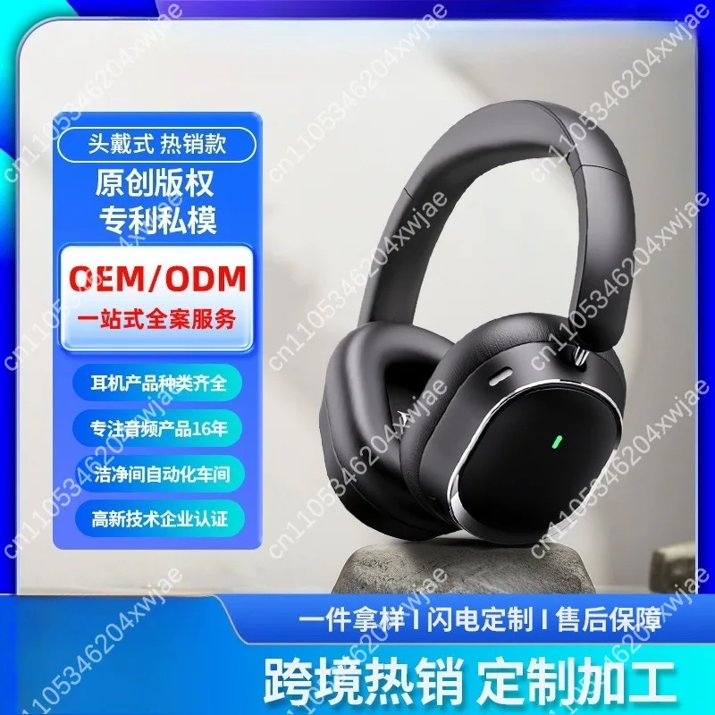 Bluetooth 6.0 True Wireless Active Noise Cancelling Over Ear Headphones Long Battery Life