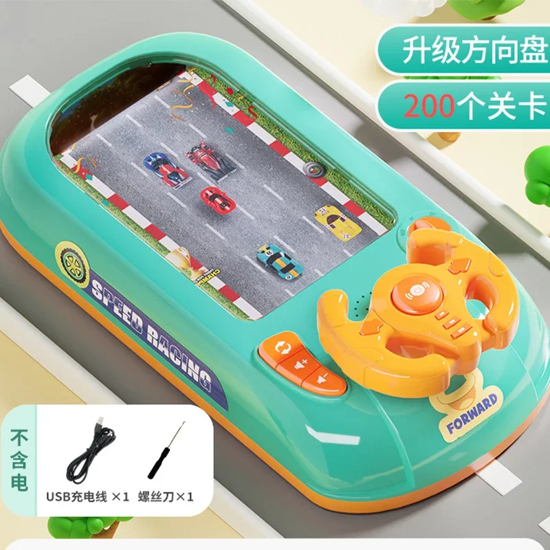 2024 New Children\'s Steering Wheel Driving Toys Dodge Vehicle Electronic Simulation Racing Adventure Game Console Kid Cool Gifts