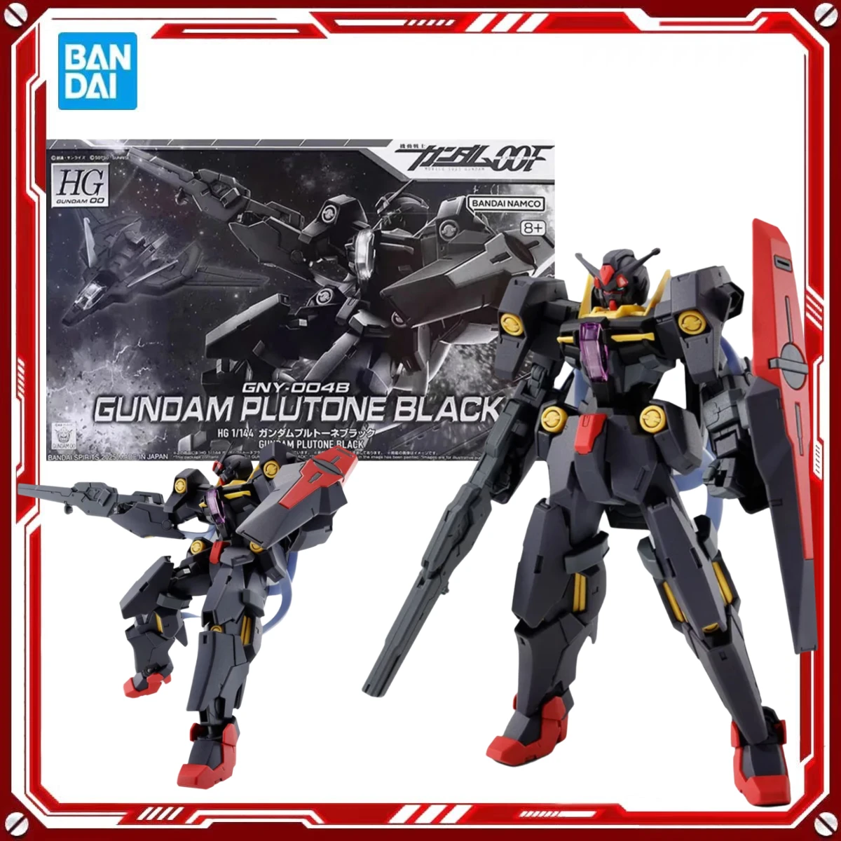 

In Stock Bandai Gundam Model Kit HG 1/144 GNY-004B Gundam Plutone Black Anime Action Figure Assembly Collection Model Toy Gift