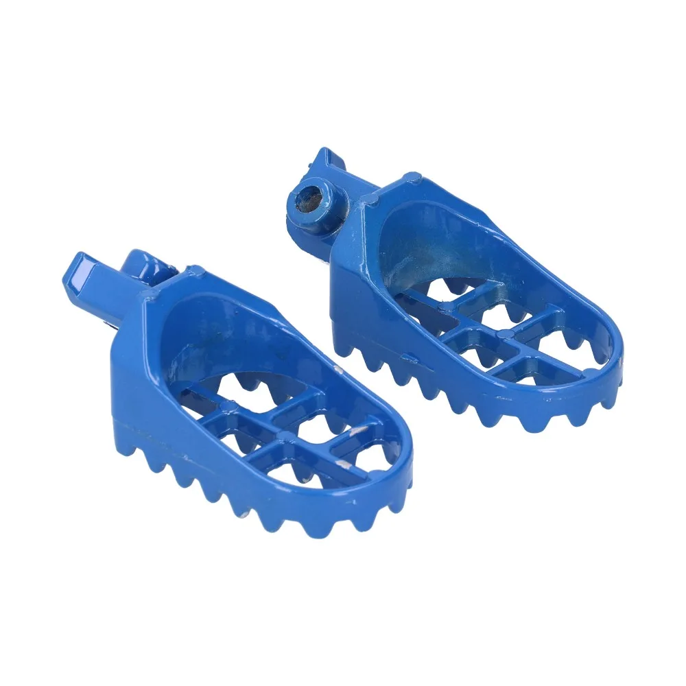 2PCS Blue Non Slip Foot Pegs Non Slip Surface Aluminum Material Aluminum Foot Pegs Replacement Fitment Aftermarket Foot Pegs