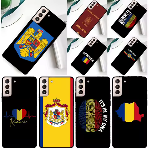 Romania Flag Phone Case For Samsung Galaxy S25 Ultra S24 Ultra S9 S10 S20 S21 S22 S24 Plus S23 FE Cover