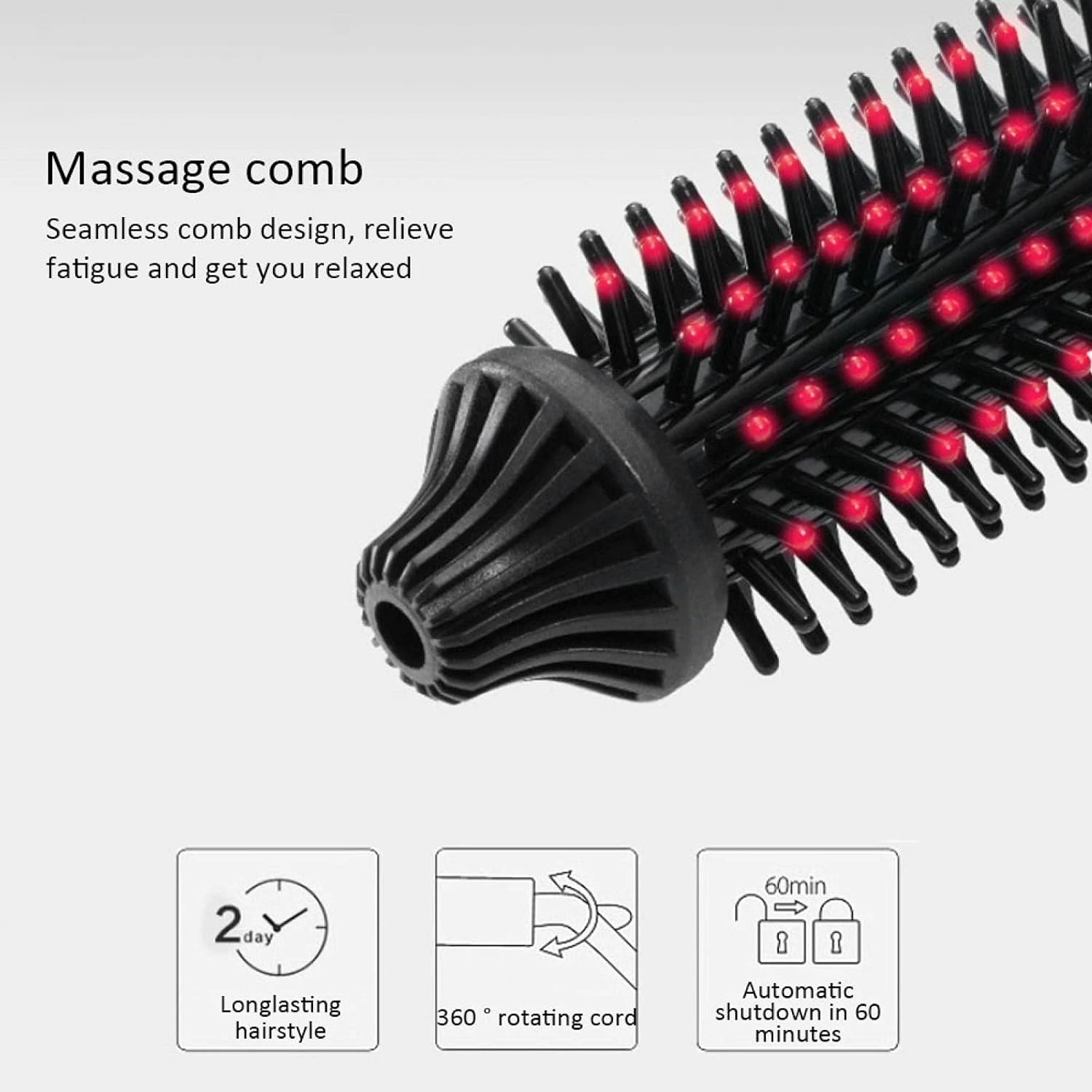 Portable Volumizing Hot Air Hair Curling Comb for Easy Styling, Travel-Friendly Curling Brush for Salon-Quality, Gorgeous Curls