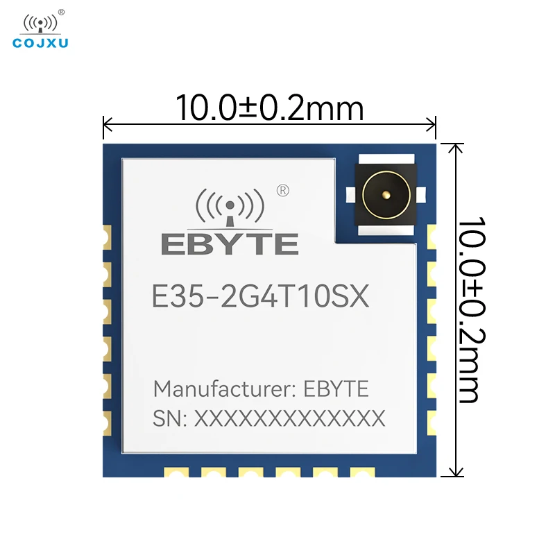 TLSR8208 2.4GHz Wireless Transparent Transmission Module Cost-Effective COJXU E35-2G4T10SX IPEX Low Power Consumption UART