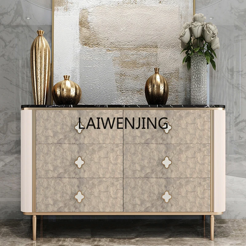 

SGF light luxury shell six-bucket cabinet simple living room short cabinet
