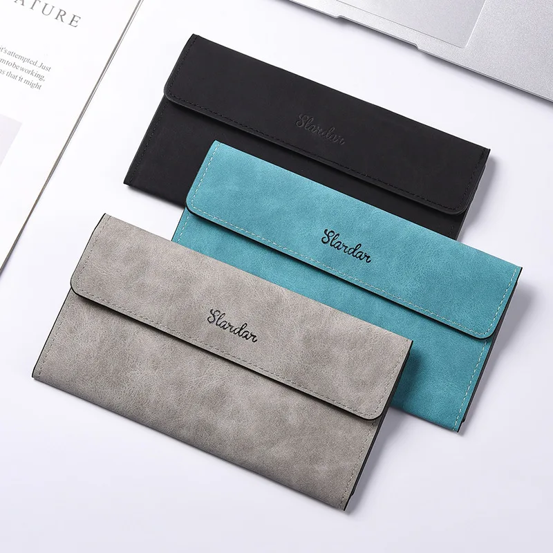 

2025 new men's long style multi slot buckle wallet, thin wallet, young people's card bag integrated wallet