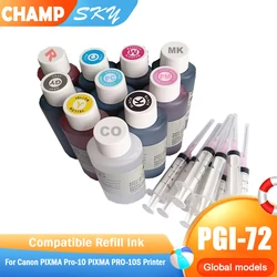 Quality Refill Ink For Canon 72 PGI72 PGI-72 , For Canon Pixma Pro 10 printer