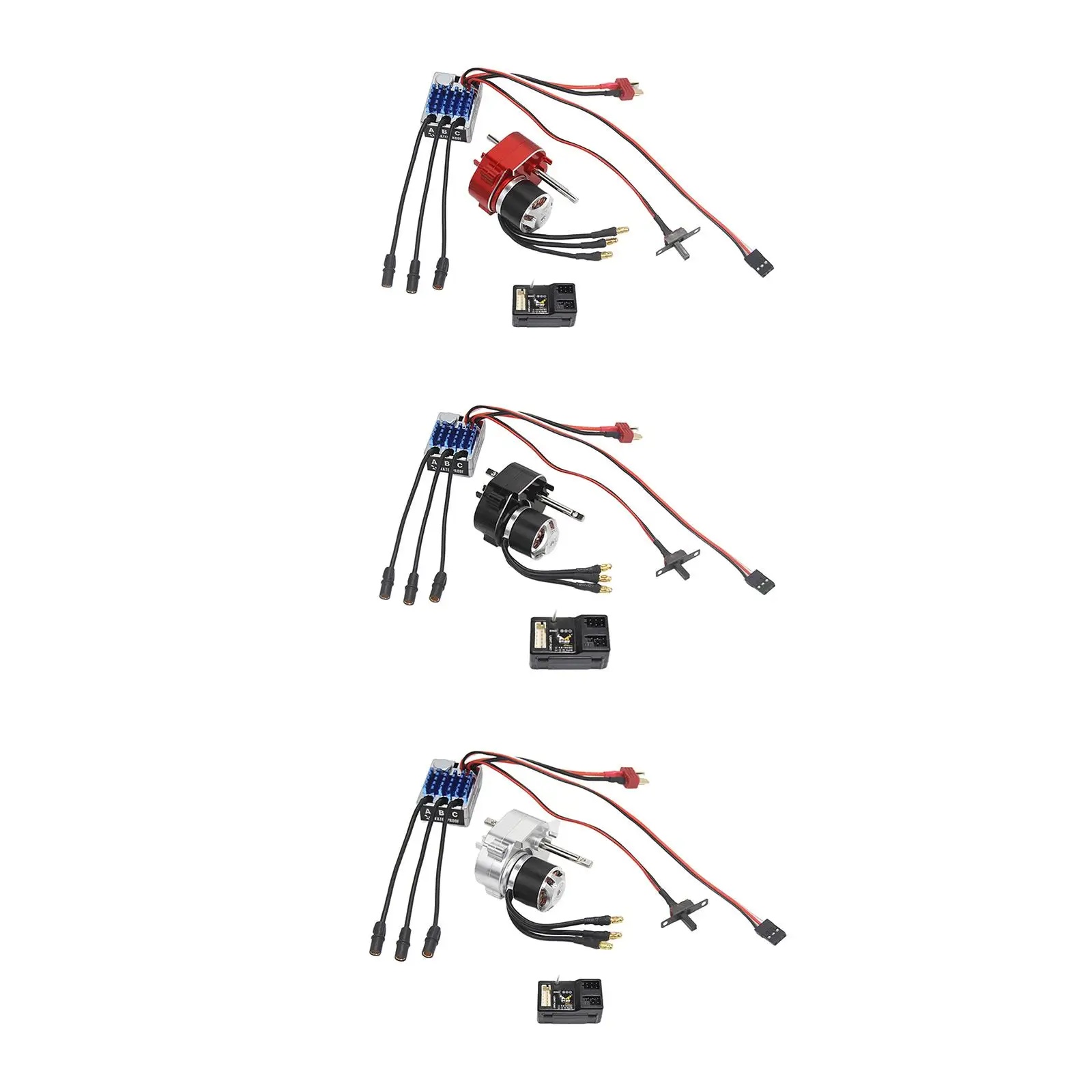 Brushless Motor Metal Gearbox ESC Set RC Vehicle Repairing Spare Parts Easy Installation with Receiver for MN78 MN99S MN82 MN168