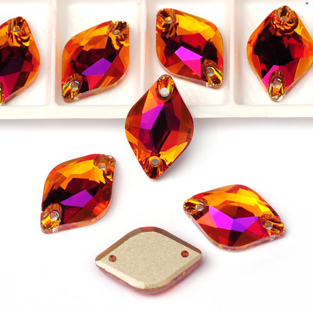 PUBRILEX Glas K9 Strass Zitrone mit abgeschrägten Kanten zum Aufnähen, Strasssteine zum Aufnähen, DIY-Dekoration für Kleidung, Kleider und Bekleidung. – Detail 5