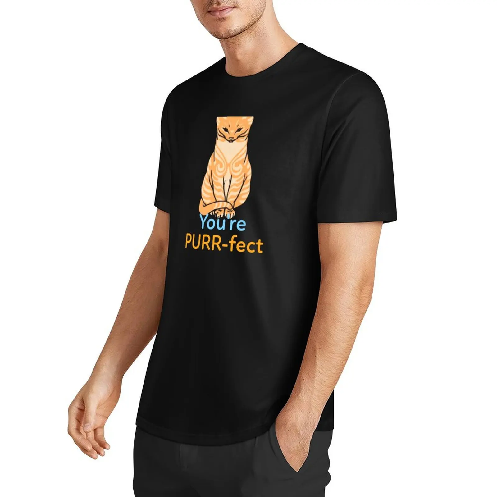 Cute Orange Ginger Cat You're PURR-fect T-Shirt hippie clothes basketball graphic tees anime tshirt plain t shirts men