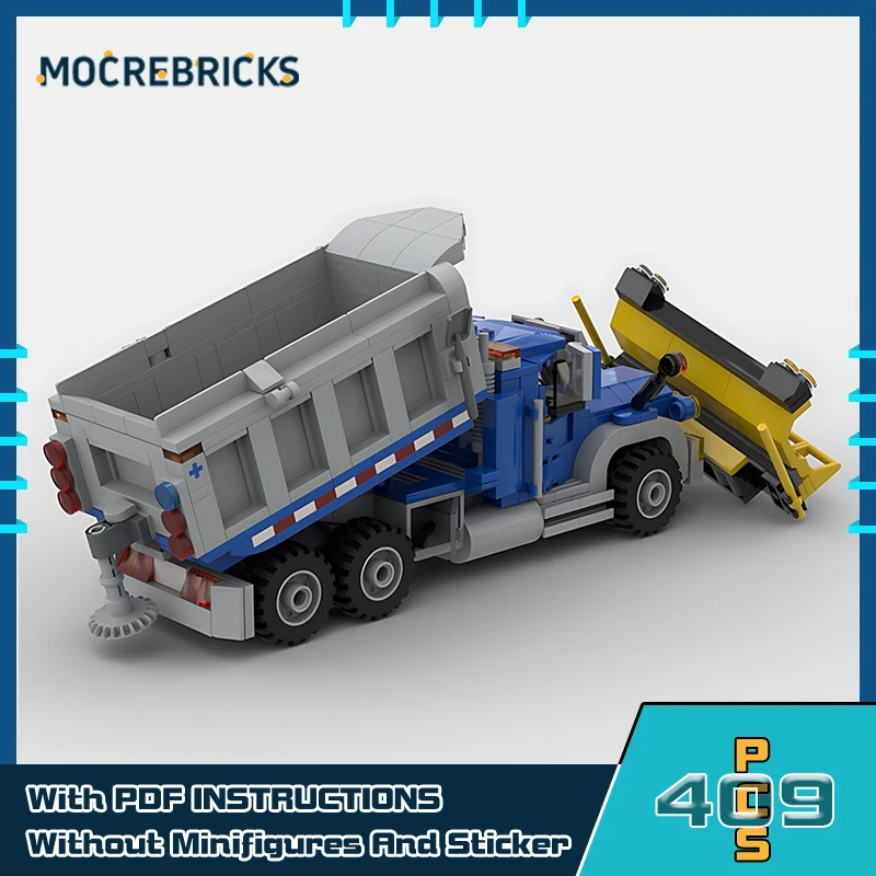 

Classic Bricks Snow Plow Model MOC-65292 Urban Work Truck Building Blocks Children's Assembled Toys Hands-on Training Gift