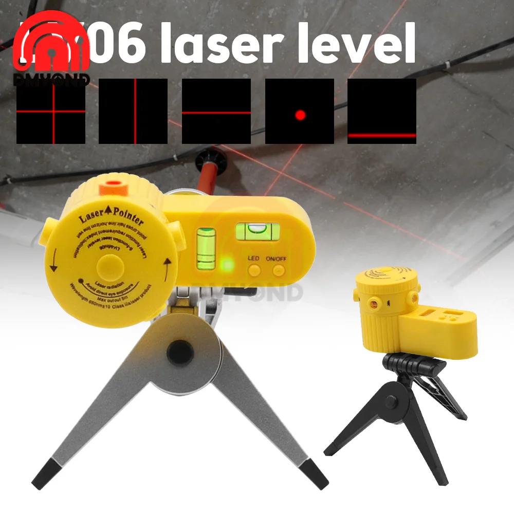 Multifunction Laser New Leveler Rotate Tripod Vertical Horizontal Line Tool Dumpy Level with 2 Water Level LED Diagnostic Tool