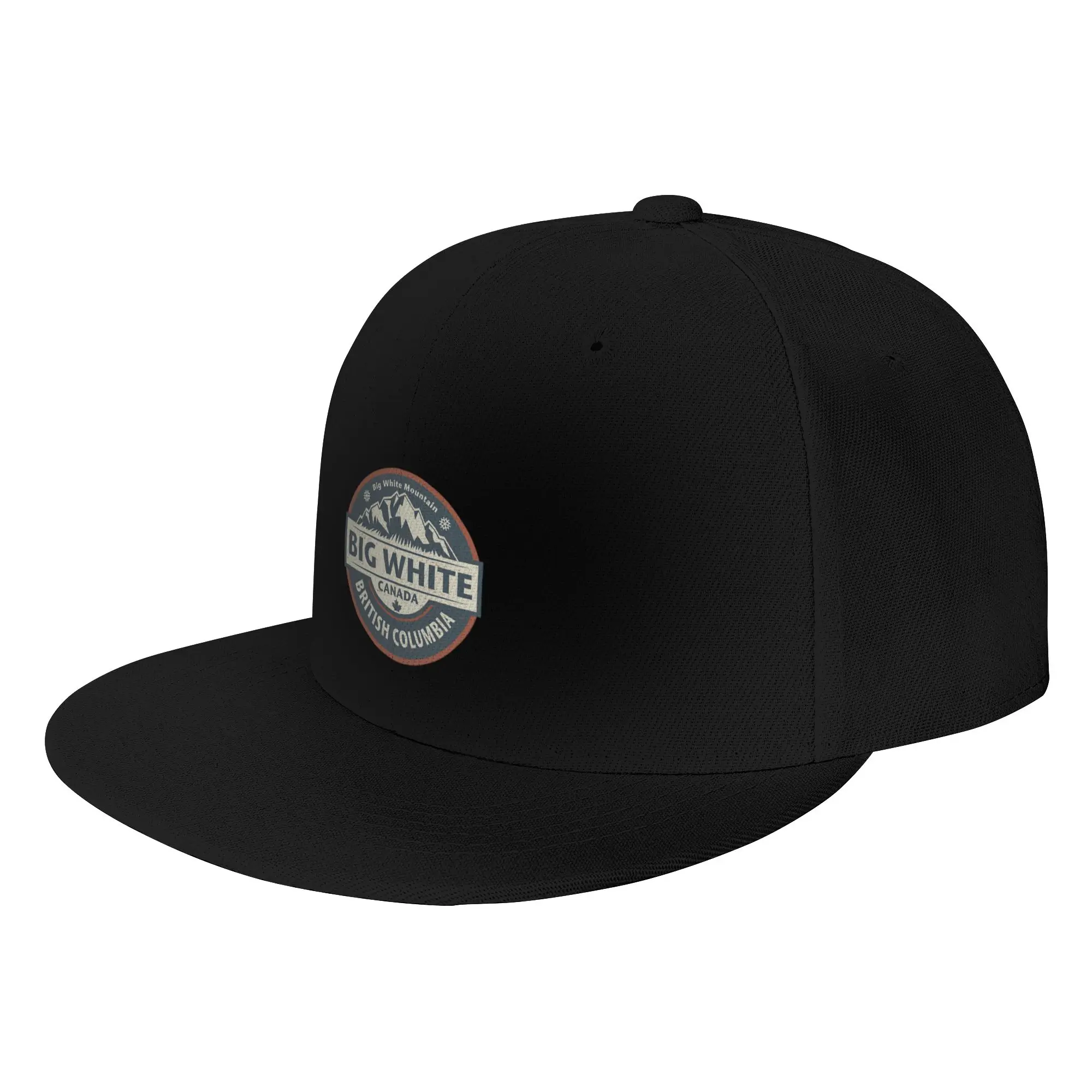 Fashion Big White  British Columbia  Canada Flat Brim Sun Hat  Trendy Street Fashion Caps