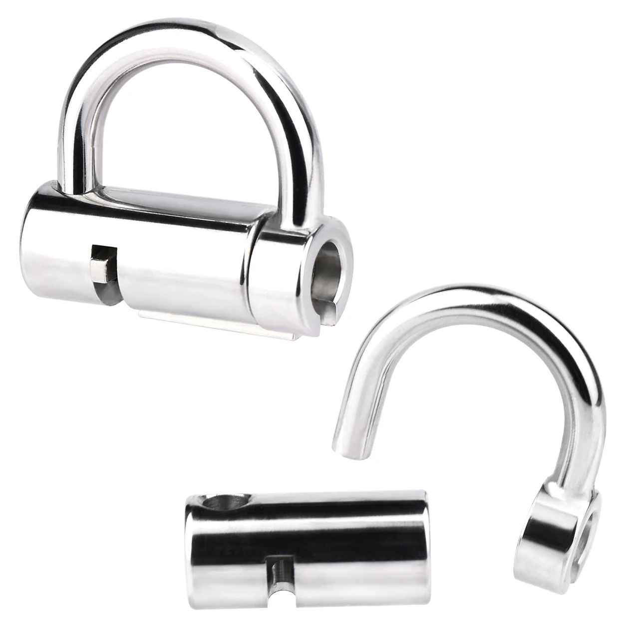 FRRK P.A. Metal Horizontal Piercing Lock Penis Restraint Sex Toys For Men Suits 3mm 4mm 5mm Penis Hole BDSM Sex Products Shop