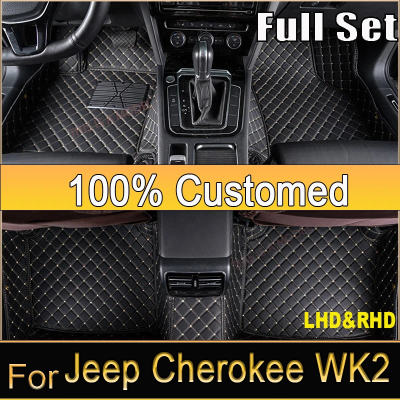 Car Floor Mats For Jeep Grand Cherokee WK2 2021 2020 2019 2018 2017 2016 2015 2014 2013 2012 Auto Interior Carpets Custom Covers