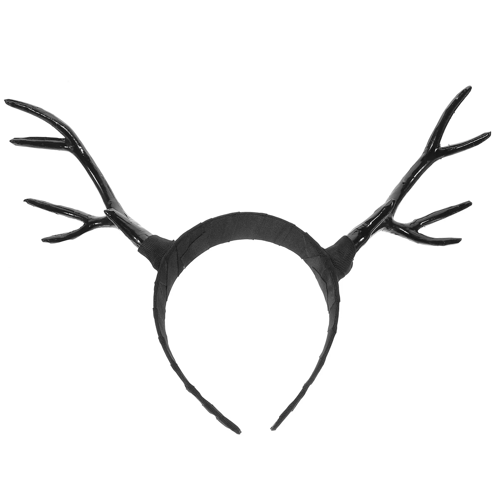 

Antler Headband Hair Accessories for Women Girls Christmas Party Costume Plastic Sturdy Lightweight Black Small Size Festive