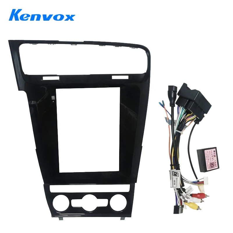 

Kenvox 9,7-дюймовый автомобильный радиоприемник Tesla с вертикальным экраном для Volkswagen Golf 7, комплект приборной панели, адаптер жгута проводов панели