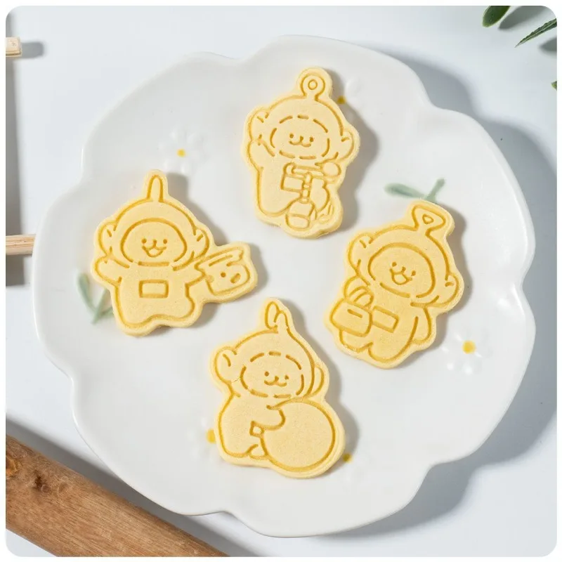 

Hot New Teletubbies Biscuit Cookie Plunger Cutters Cartoon Kawaii Cookie Mold Steamed Biscuits Dessert Baking Tools