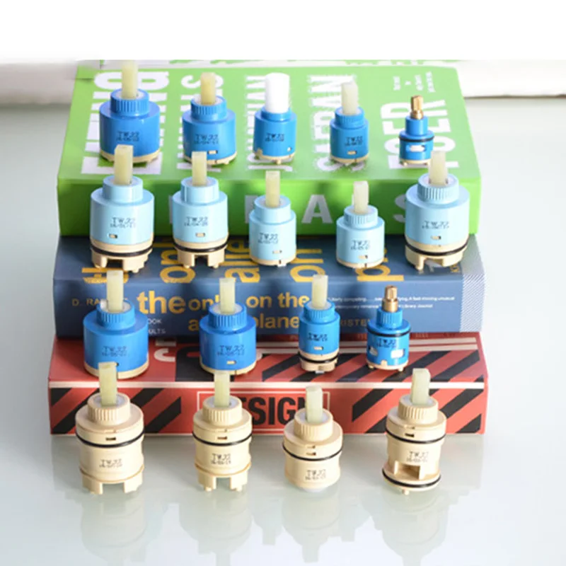 1Pcs Ceramic Cartridge 25mm/30mm/35mm/40mm Ceramic Tap Cartridge Valve Water Heater Water Mixing Valve Core Switch Repair Parts