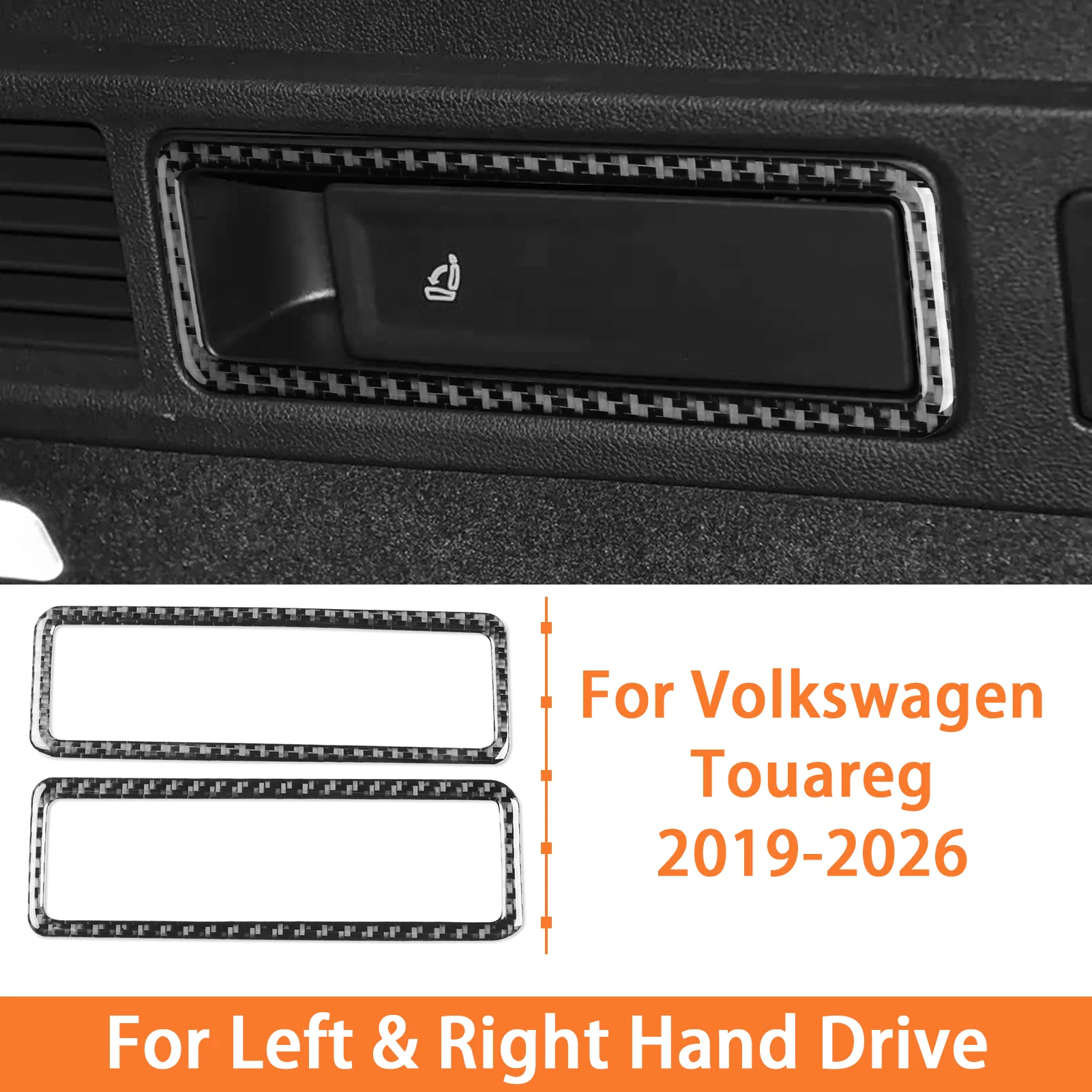 Voor Volkswagen Touareg 2019-2026 Carbon Fiber Interieur Accessoire Stickers Dashboard Ventilatieopeningen Center Console Versnellingspookpaneel