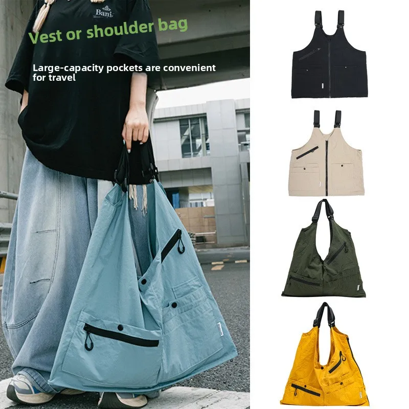 

Мужской тактический жилет-рюкзак из ткани Оксфорд, сумка через плечо с множеством карманов, технологичная сумка-кроссбоди большой вместимости, снаряжение для активного отдыха